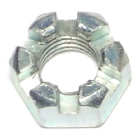 MIDWEST FASTENER 5/16"-18 Zinc Plated Steel Coarse Thread Slotted Hex Nuts 20PK 68546